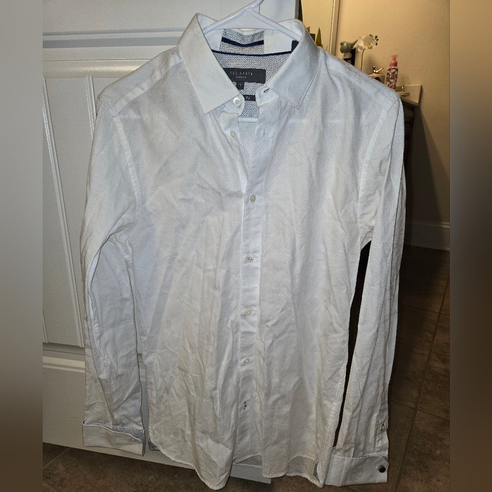 TED BAKER MENS LONDON MODERN FIT SHIRT SIZE 15 EUC